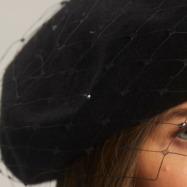 Black Sequin Beret With Veil Amazon.com: Ewaycom Women Sparkly Sequin Beret Hat Shining  main image 3