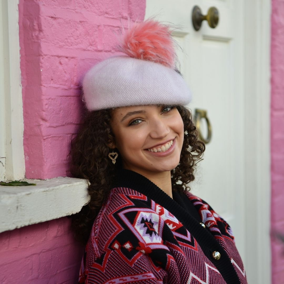 Gigi Beret - Mottled Lilac – Jess Collett Milliner