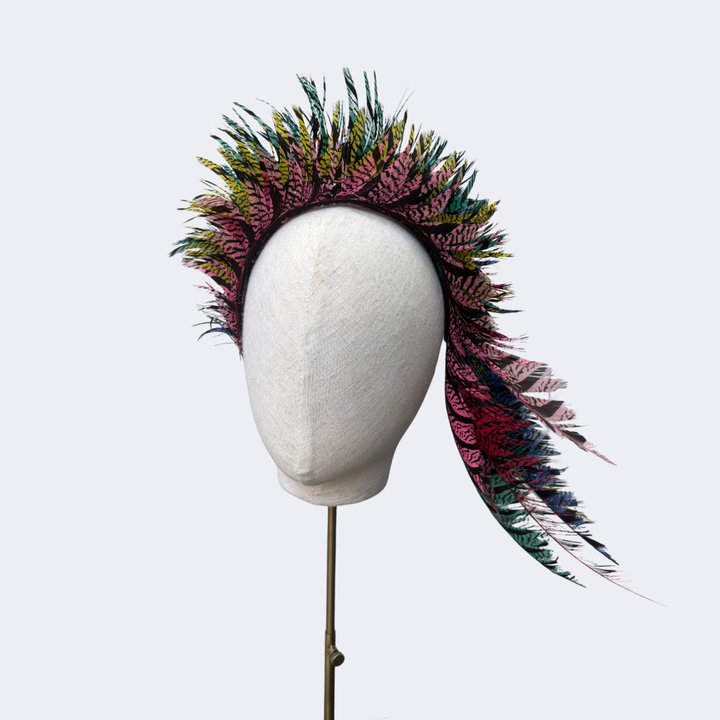 SALE | Lorie Feather Headdress - Multicolour
