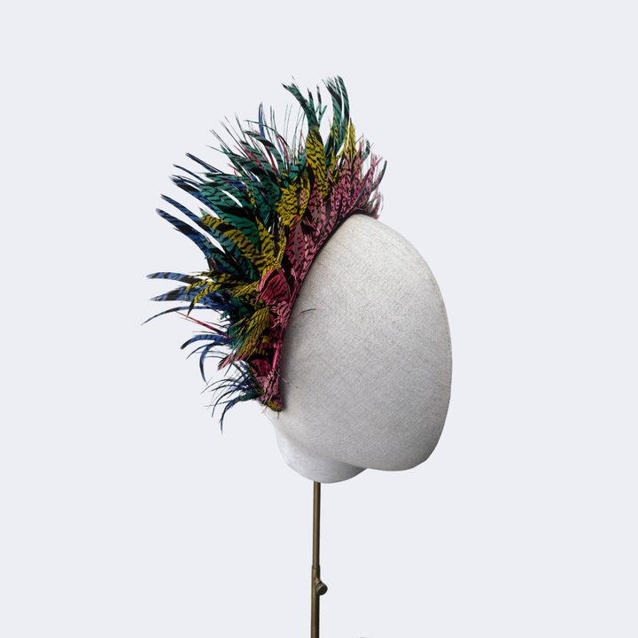 SALE | Lorie Feather Headdress - Multicolour
