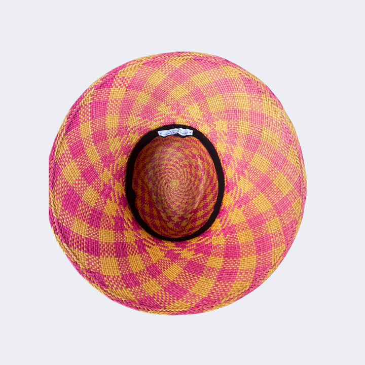SALE | Checkered Fedora - Pink/Orange [Medium 57cm]