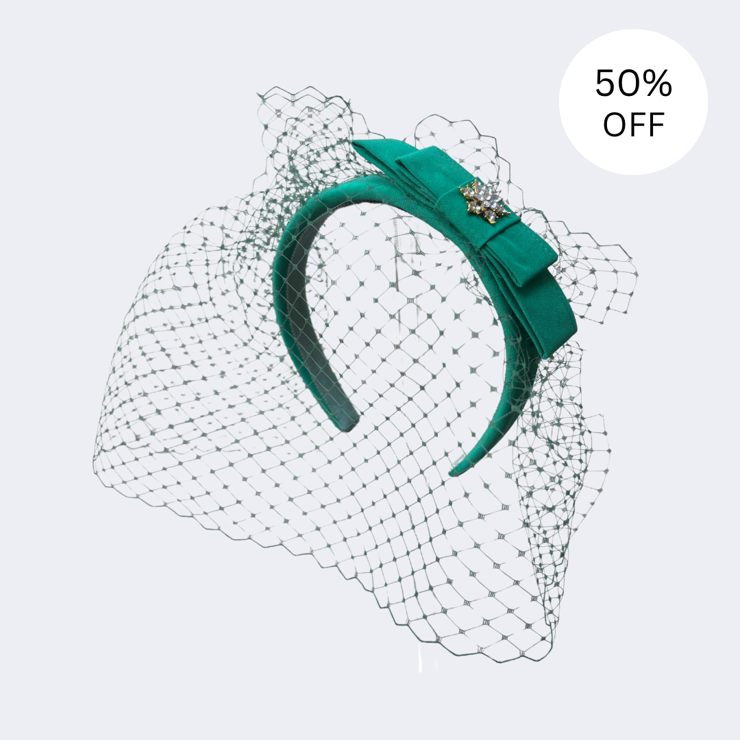 SALE | Emerald Veiled Hairband