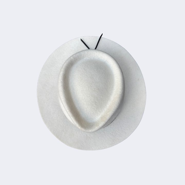 SALE | White Felt Trilby - Honkey Tonk [Small 55cm]