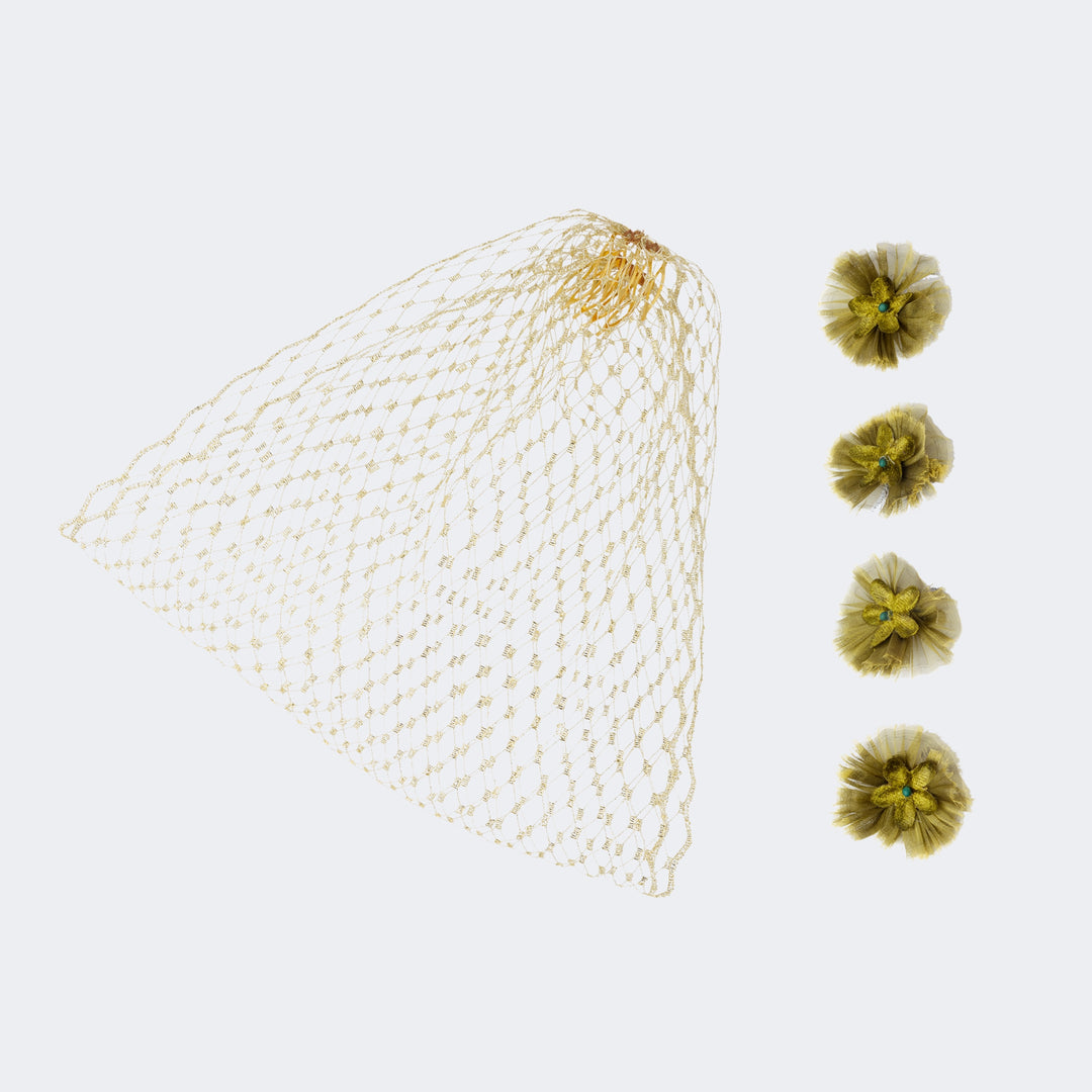 The Birdcage Veil - Silk Flowers