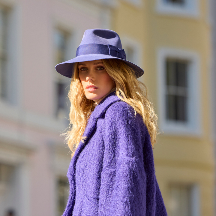 The Brigitte Trilby - Deep Lavender