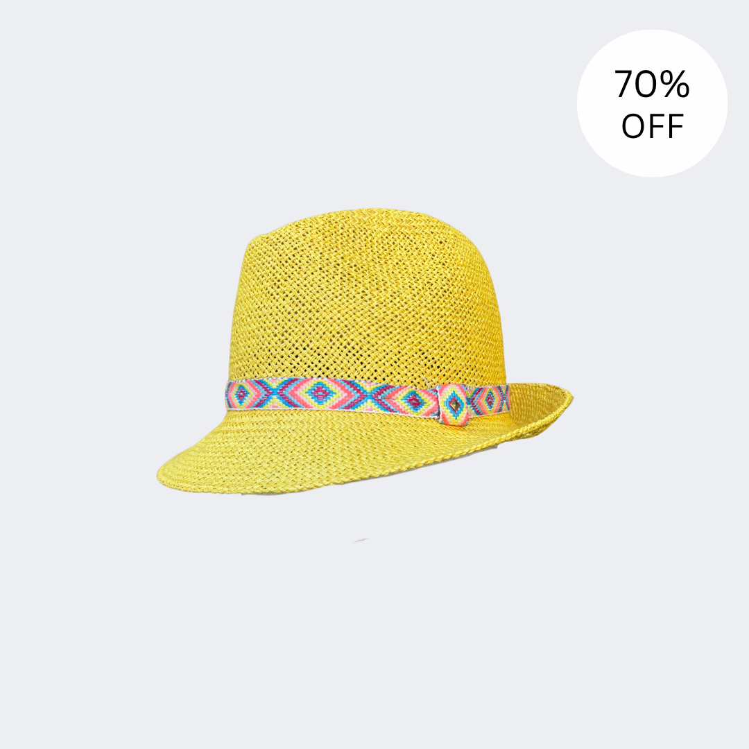 SALE | Toquilla Blaze Panama - Yellow/Multi [Medium 57cm]