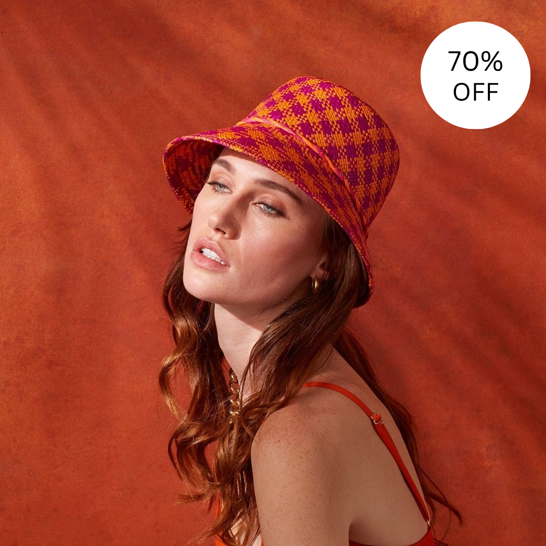 SALE | Toquilla Bucket - Pink/Orange [Small 55cm]