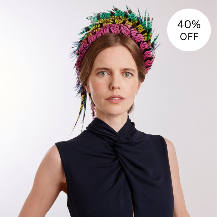 SALE | Lorie Feather Headdress - Multicolour