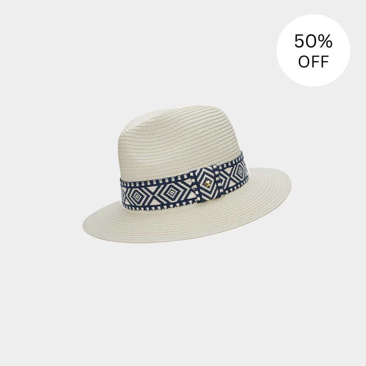 SALE | Ivory World Traveller - Navy Geometric [Small 55cm]