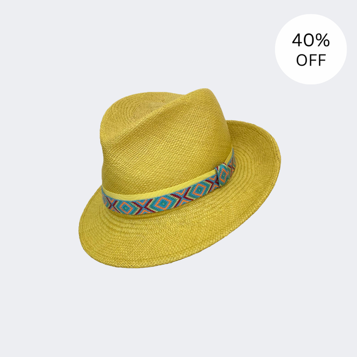 SALE | Jackson Panama Trilby - Yellow [58cm]
