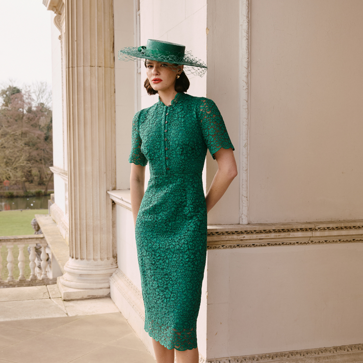 JCM x Cefinn: Alice Boater - Emerald