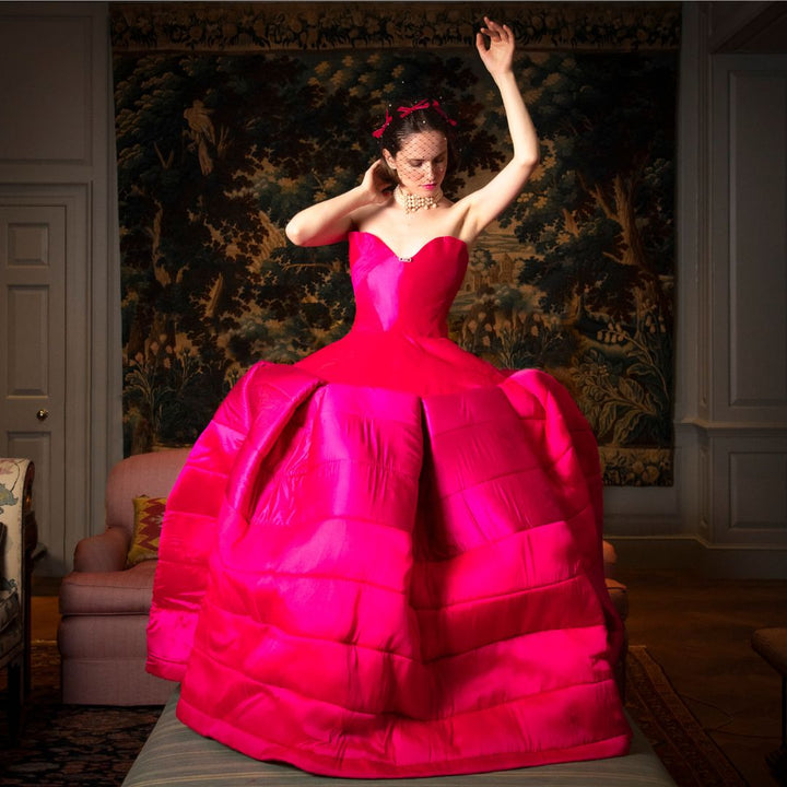 Birdcage Veil - Black/Pink