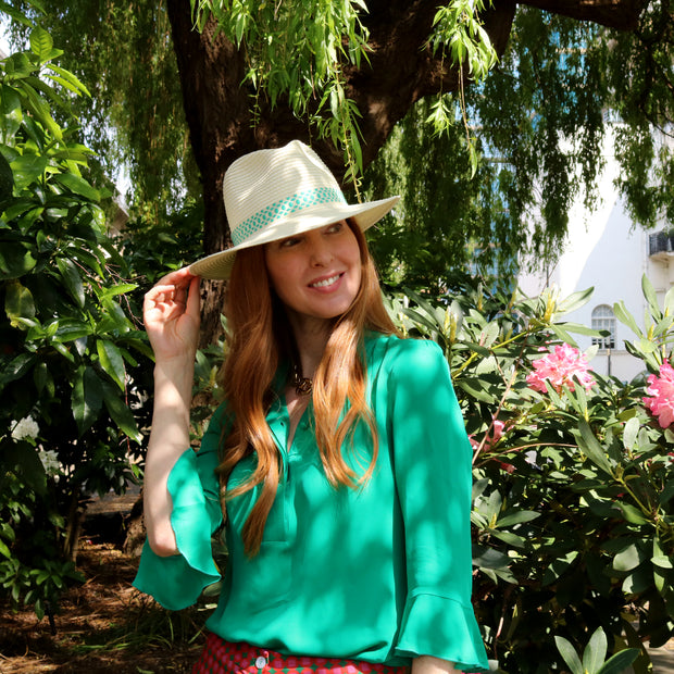 Ivory World Traveller - Sea Green Aztec