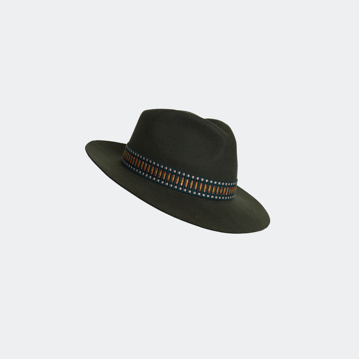 Golborne Trilby - Racing Green Gaudi Band