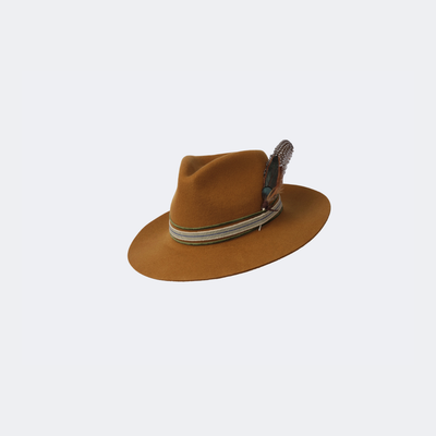 Golborne Trilby - Gold 'Rockabilly' with Feather