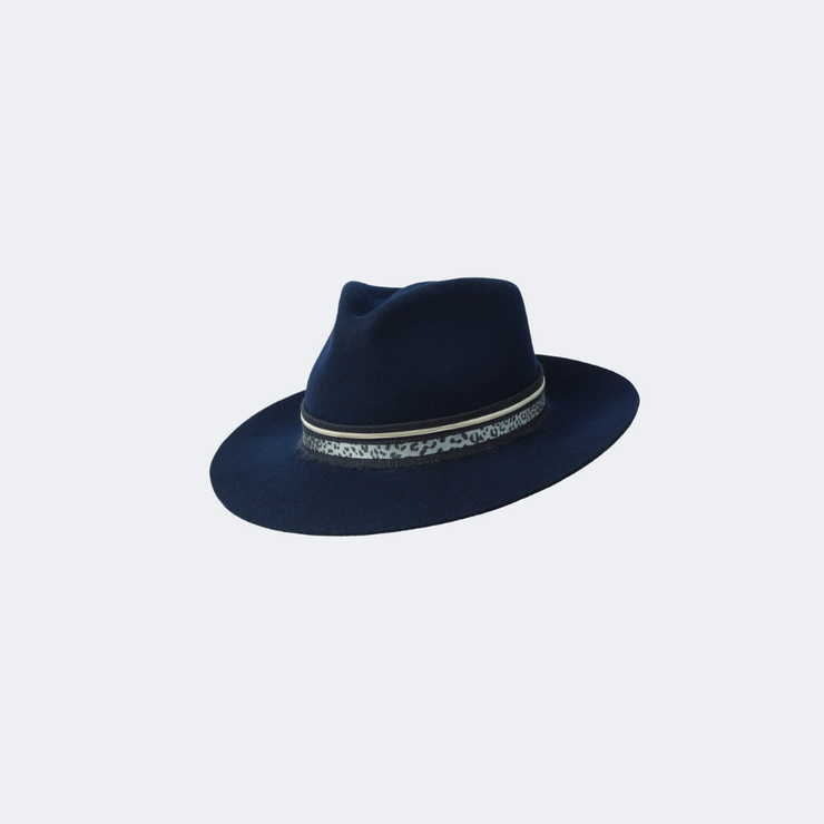 Golborne Trilby - Navy 'Yankee' with Feather