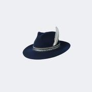 Golborne Trilby - Navy 'Yankee' with Feather