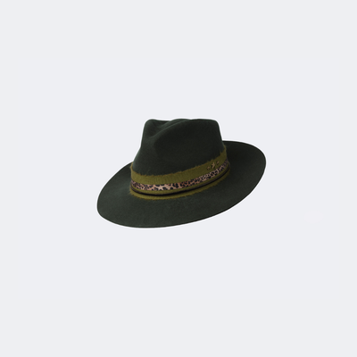 Golborne Trilby - Racing Green 'Honky-tonk' with Star Studs