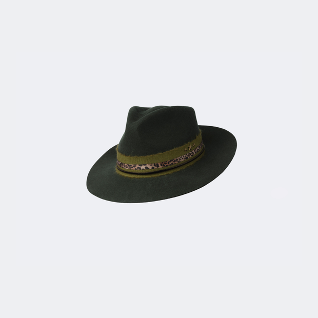 Golborne Trilby - Racing Green 'Honky-tonk' with Star Studs