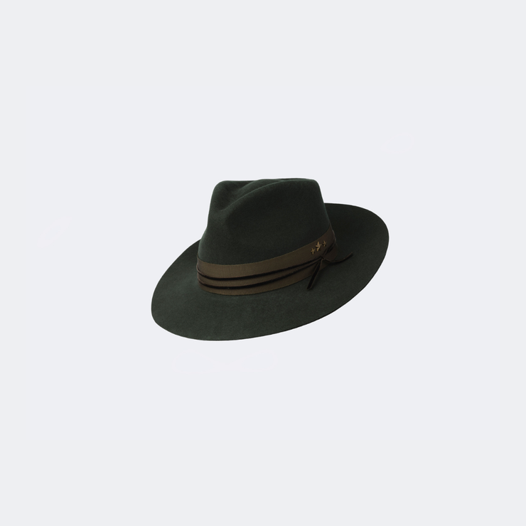Golborne Trilby - Racing Green 'Rockabilly' with Star Studs