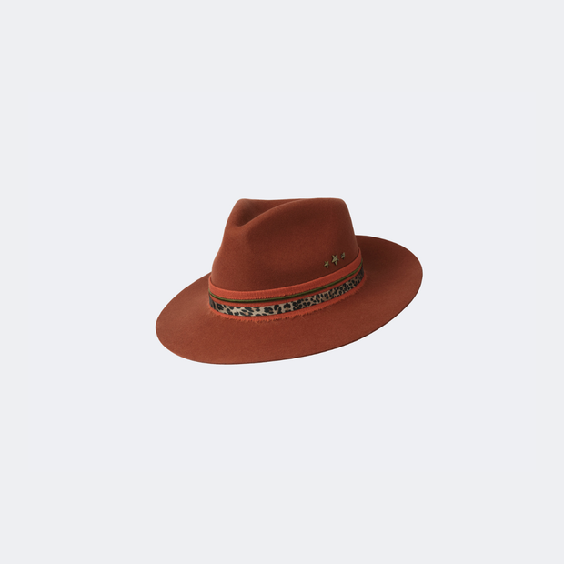 Golborne Trilby - Rust 'Honky-tonk' with Star Studs