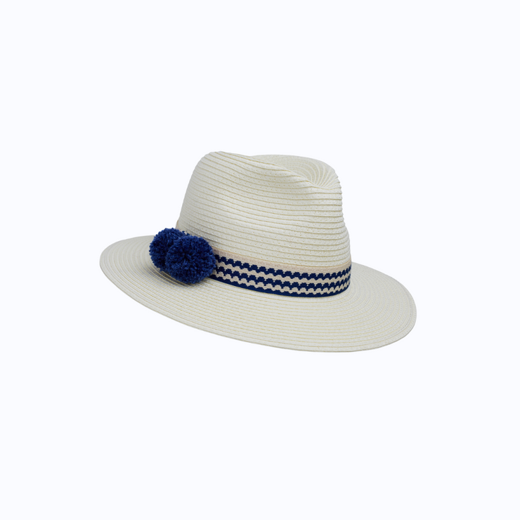 Ivory World Traveller - Blue Wave with Pompoms