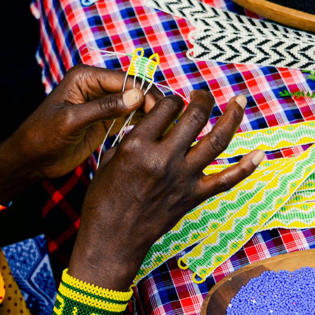 Ivory World Traveller - Lime Beaded Pendeza