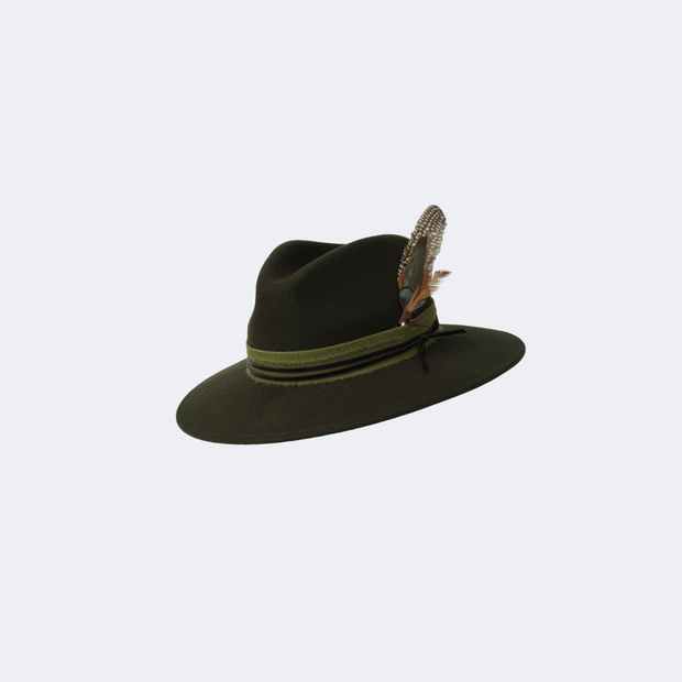 Montana Trilby - Loden 'Rockabilly' with Feather