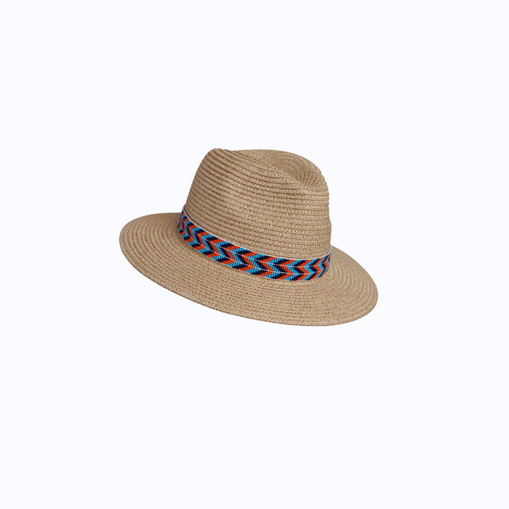 Natural World Traveller - Orange/Blue Beaded Pendeza