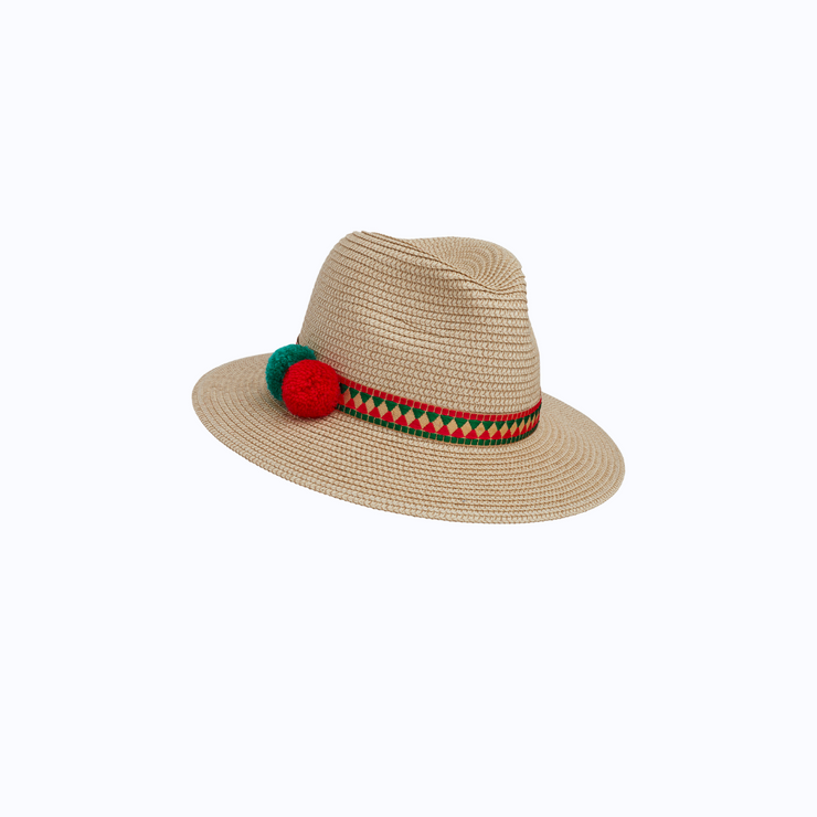 Natural World Traveller - Red/Green Bee with Pompoms