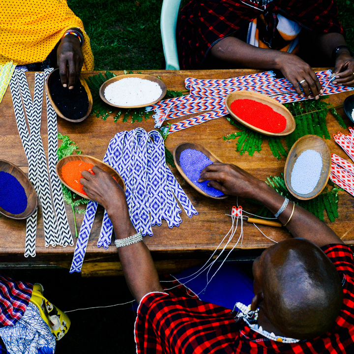 Ivory World Traveller - Red Beaded Pendeza