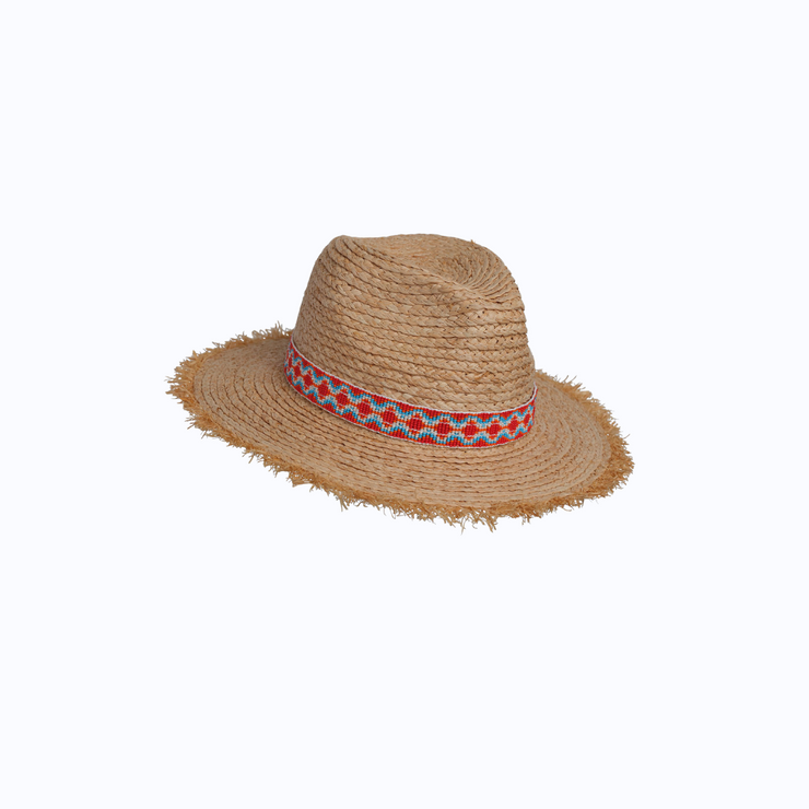 Raffia World Traveller - Red Beaded Pendeza