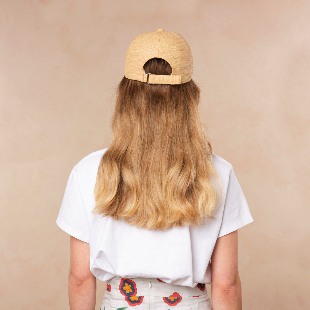 Raffia Visor - Blue Wave – Jess Collett Milliner