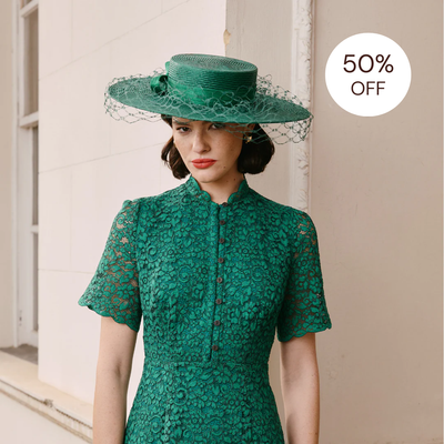 SALE | JCM x Cefinn: Alice Boater - Emerald
