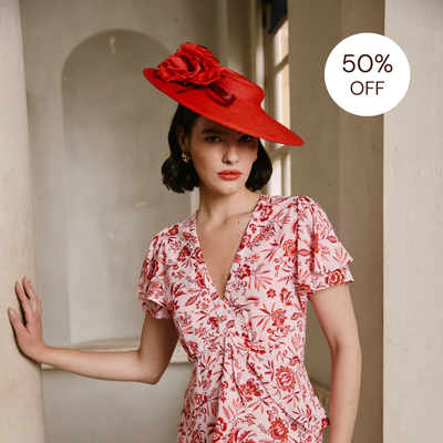 SALE | JCM x Cefinn: Rita Boater - Scarlet