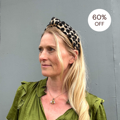 SALE | Margarita Raffia Hairband - Black