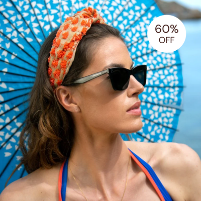 SALE | Margarita Raffia Hairband - Coral