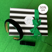 SALE | Children's Velvet Hairband/Bow Set - Forest Green