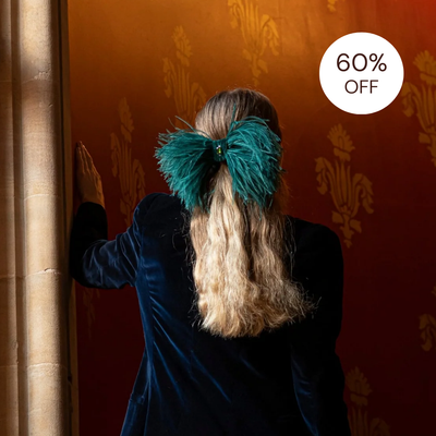 SALE | Phoebe Feather Bow - Evergreen