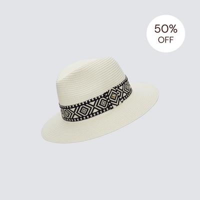 SALE | Ivory World Traveller - Black Geometric [Large]