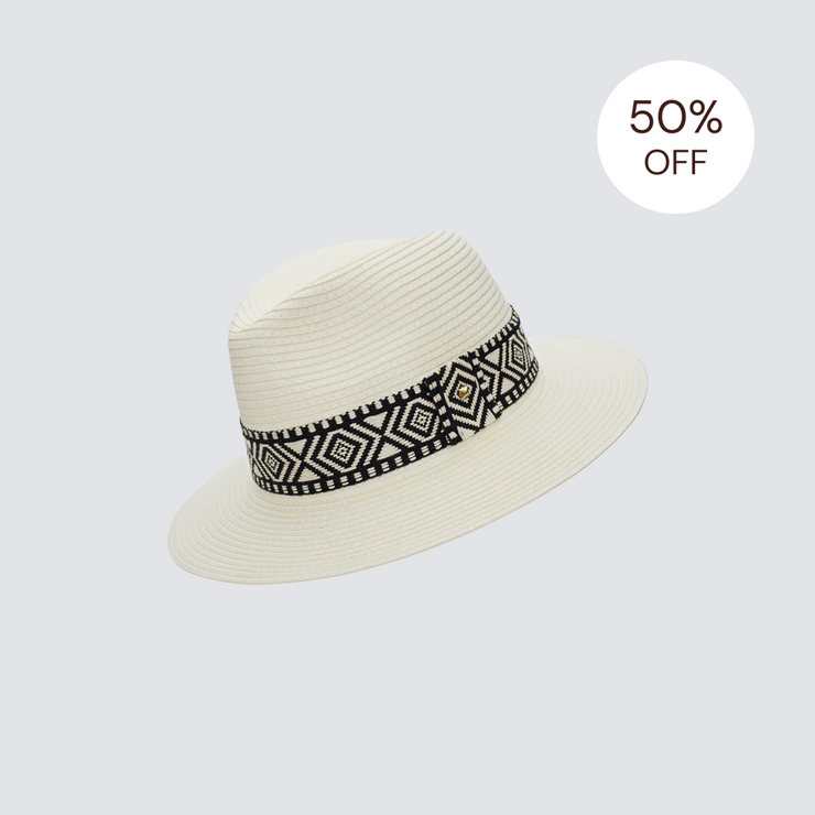 SALE | Ivory World Traveller - Black Geometric [Large]