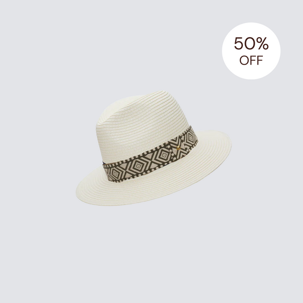 SALE | Ivory World Traveller - Olive Geometric [Medium]