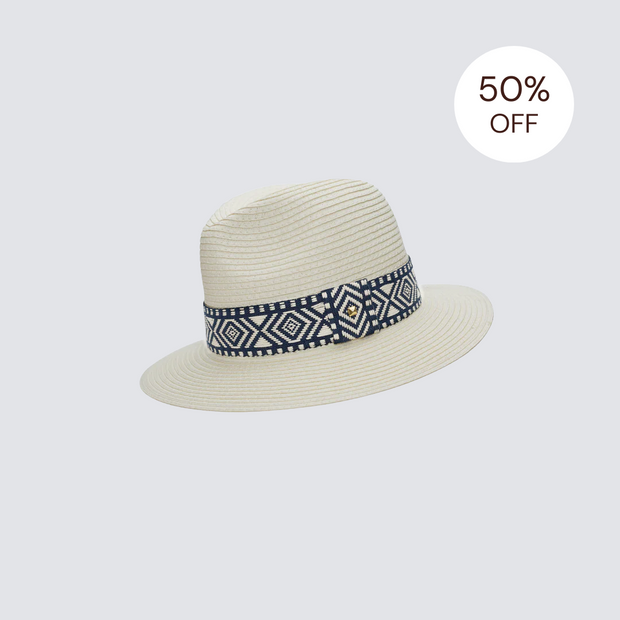 SALE | Ivory World Traveller - Navy Geometric [Medium]
