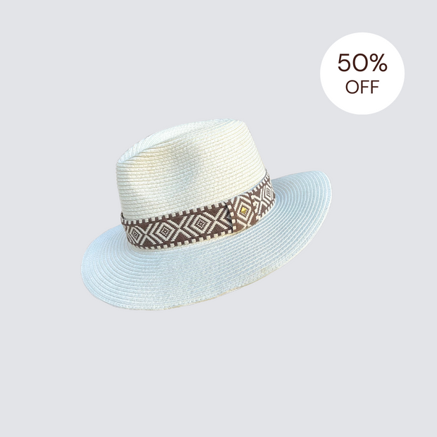SALE | Ivory World Traveller - Brown Geometric [Small]