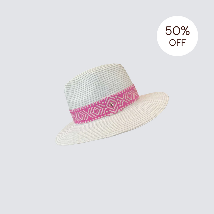SALE | Ivory World Traveller - Pink Geometric [Small]