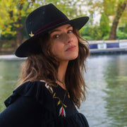 The Hometown Trilby - Black with velvet band