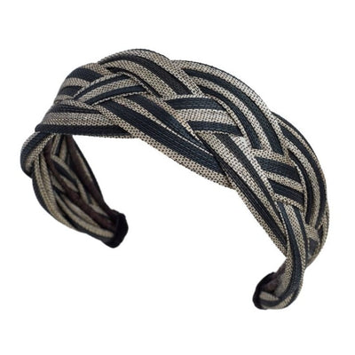 The Toquilla Hairband - Black and Grey