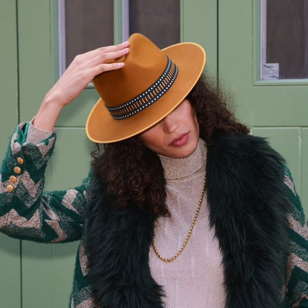 The Golborne Trilby - Gold with Gaudi Band
