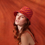 Toquilla Bucket - Pink and Orange