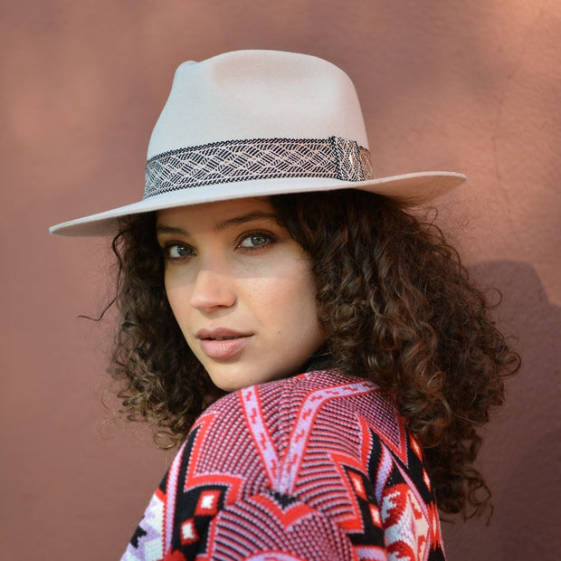 The Golborne Trilby - Coconut with Woven Band